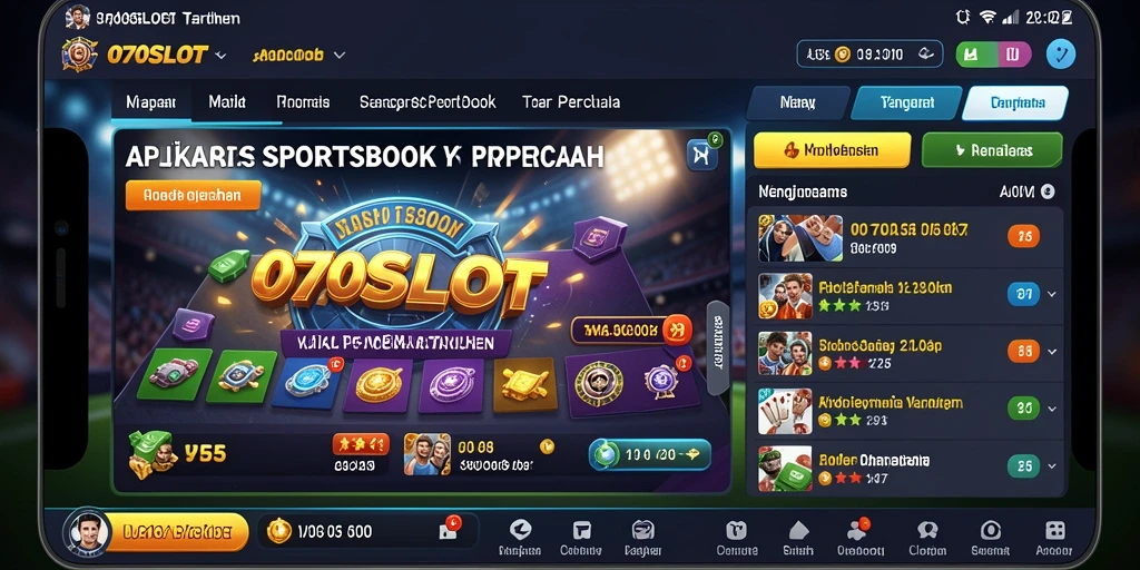 Tangkapan layar <strong>070SLOT</strong> menunjukkan antarmuka Sportsbook yang menarik dan mudah dipahami.