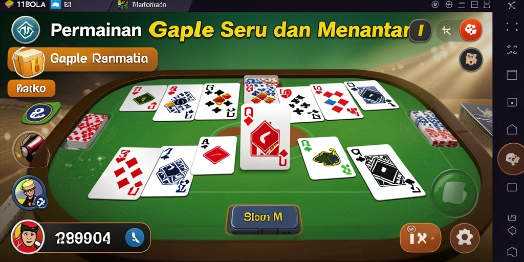 Tampilan gameplay Gaple yang menarik di 11BOLA.