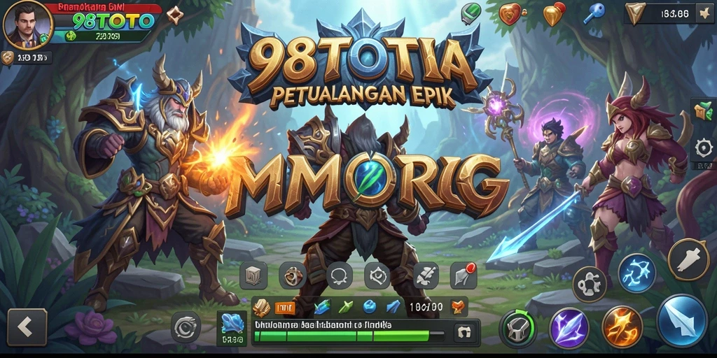 Screenshot gameplay 98TOTO yang menampilkan aksi seru dalam pertempuran MMORPG.