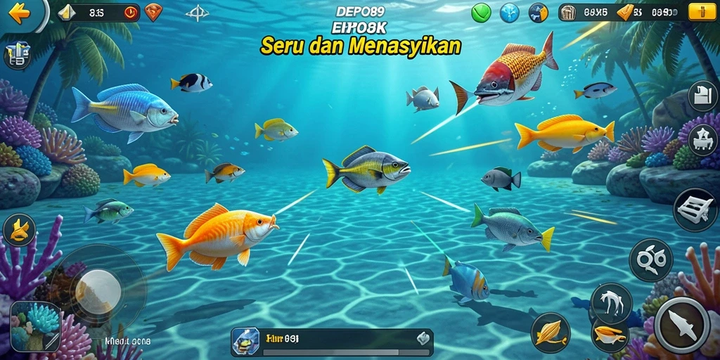 Tampilan gameplay seru dalam DEPO89 Tembak Ikan.