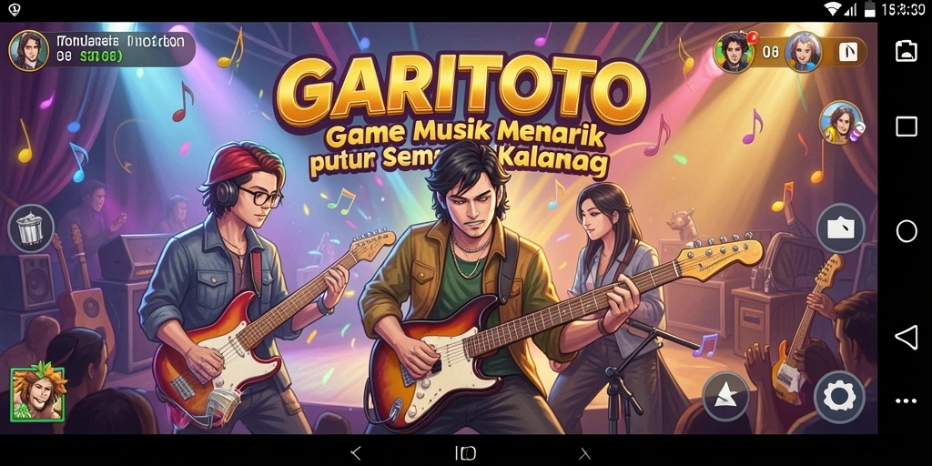Tampilan gameplay GARITOTO saat pemain bernyanyi dengan penuh semangat.