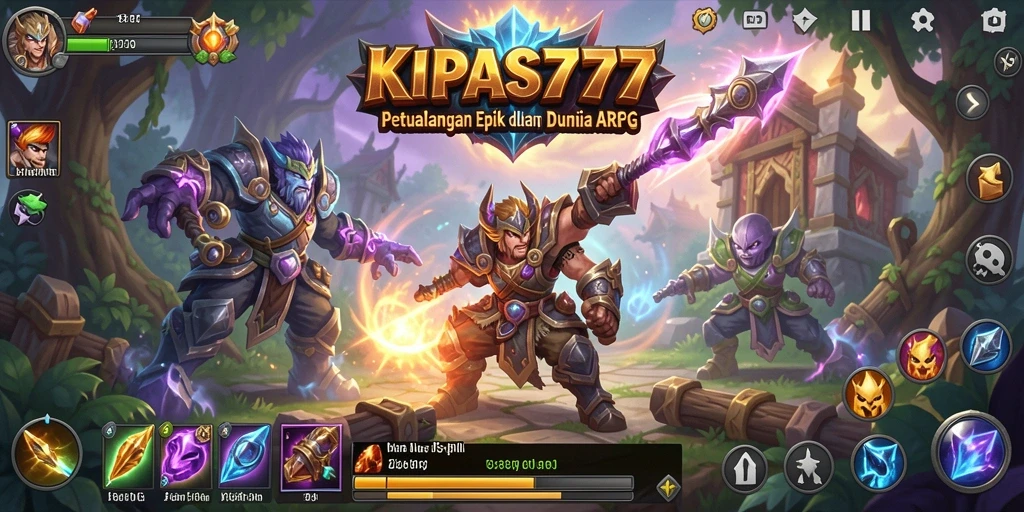 Tangkapan layar KIPAS777 menampilkan aksi pertarungan yang intens dalam gameplay ARPG.