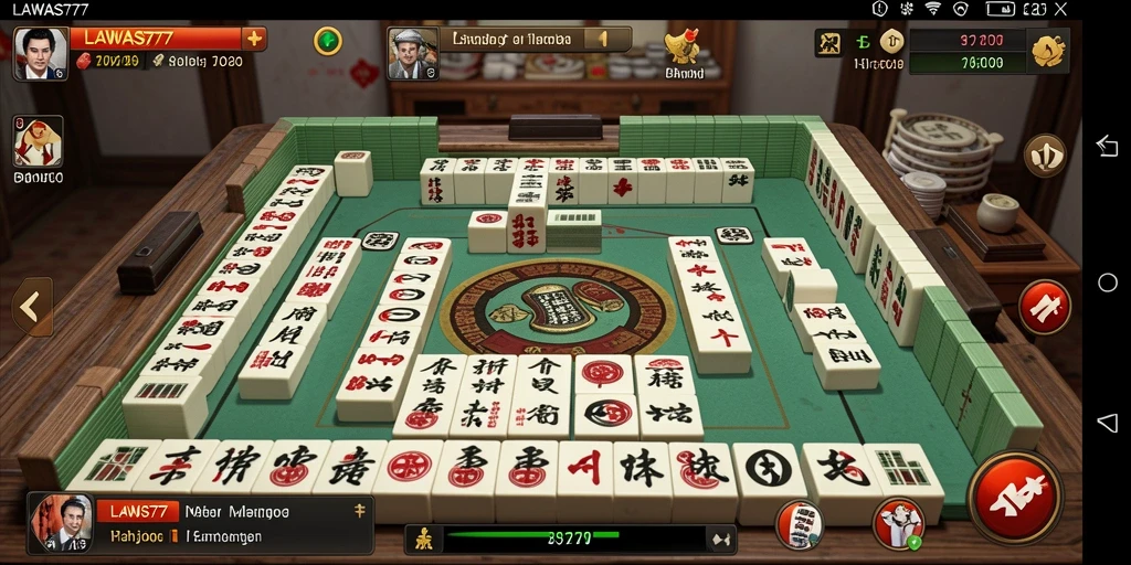 Tangkapan layar utama dari LAWAS777 menampilkan gameplay Mahjong yang seru.