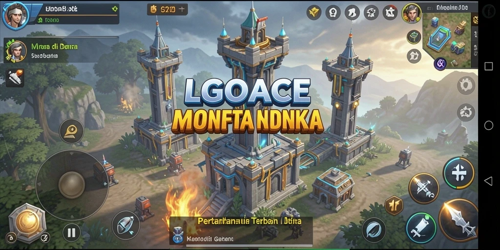 Gameplay dinamis LGOACE dalam pertahanan menara yang mendebarkan.