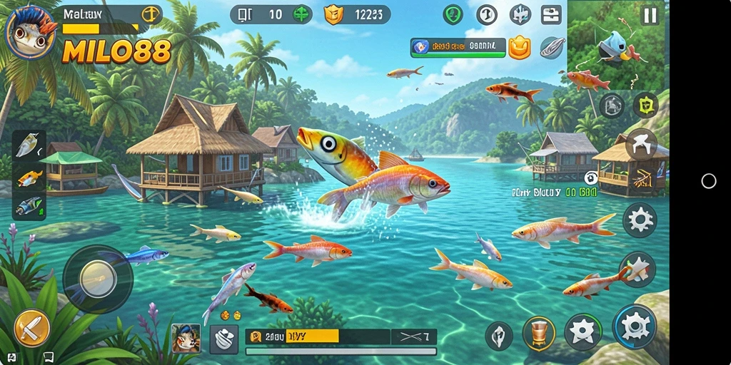 Tangkapan besar dan gameplay memancing yang seru di MILO88.