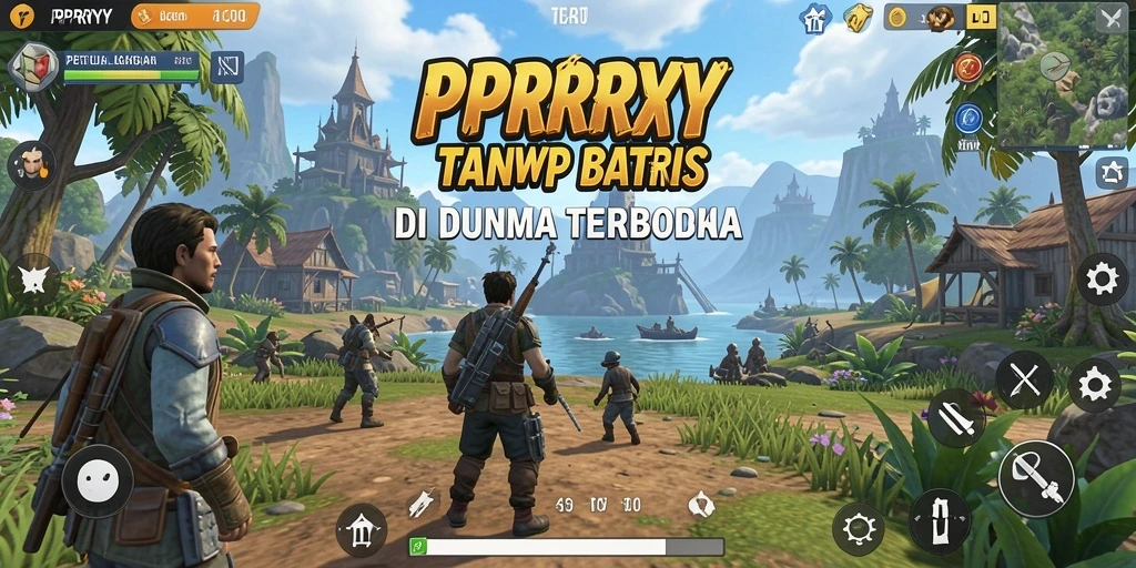 Screenshot gameplay PPRRYY yang menampilkan eksplorasi dunia terbuka.