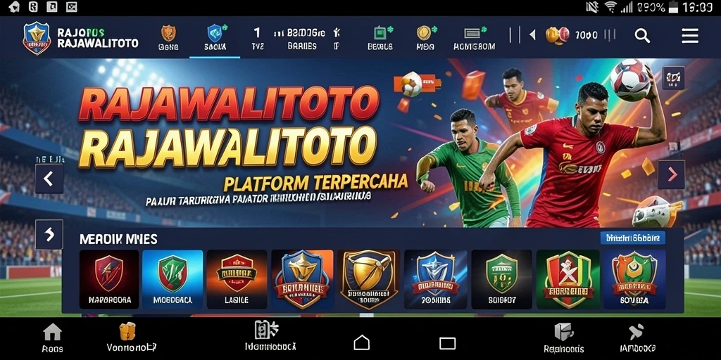 Tampilan utama RAJAWALITOTO menampilkan berbagai pilihan taruhan olahraga.