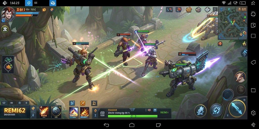 Tampilan gameplay menarik dari REMI62 di tengah pertarungan strategi.