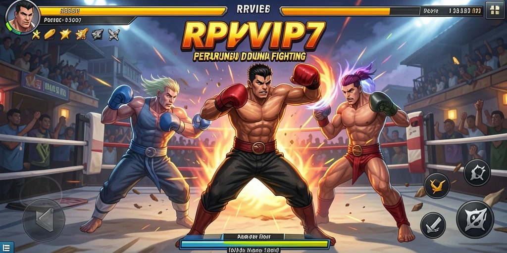 Screenshot RPVIP7 menampilkan aksi seru di arena pertarungan.