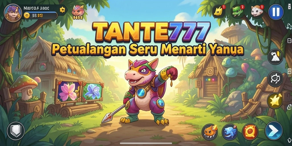 Tampilan gameplay penuh aksi dan petualangan di TANTE777.