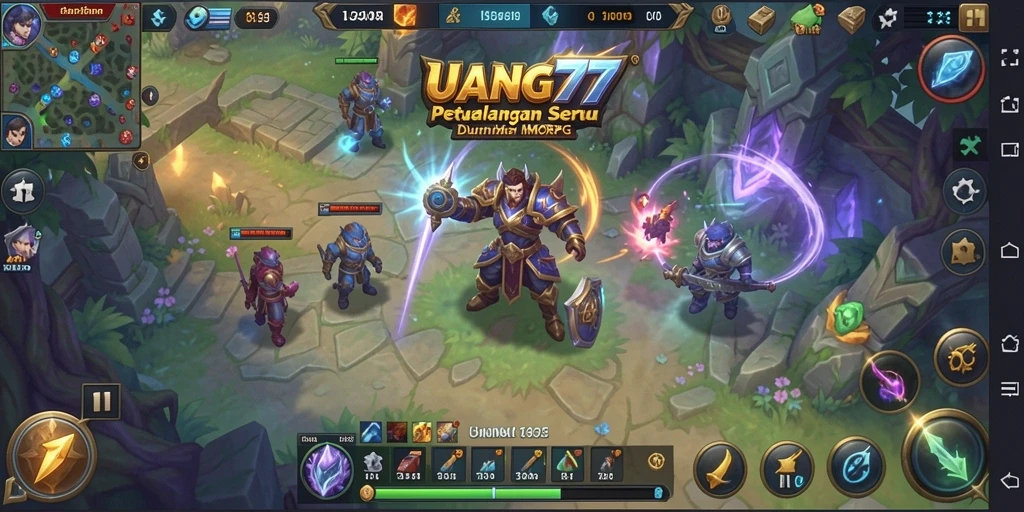 Tampilan gameplay menarik dari UANG77 dengan petualangan seru.